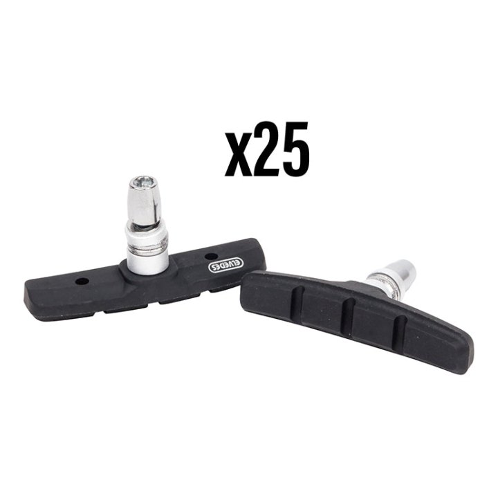 Porte Patin Frein VTT V-Brake A Vis Symetrique Elvedes 70 mm Noir (Boite De 25 Paires)