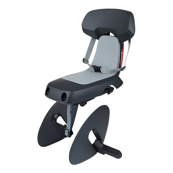 Porte Bebe-Siege Enfant Arrière Polisport A Fixer Sur Porte Bagage Fixation Etau Guppy Junior Gris Fonce Coussin Gris Clair (6Ans - Jusqu'A 27 Kg) Homologué Pour Porte Bagage Mik Hd