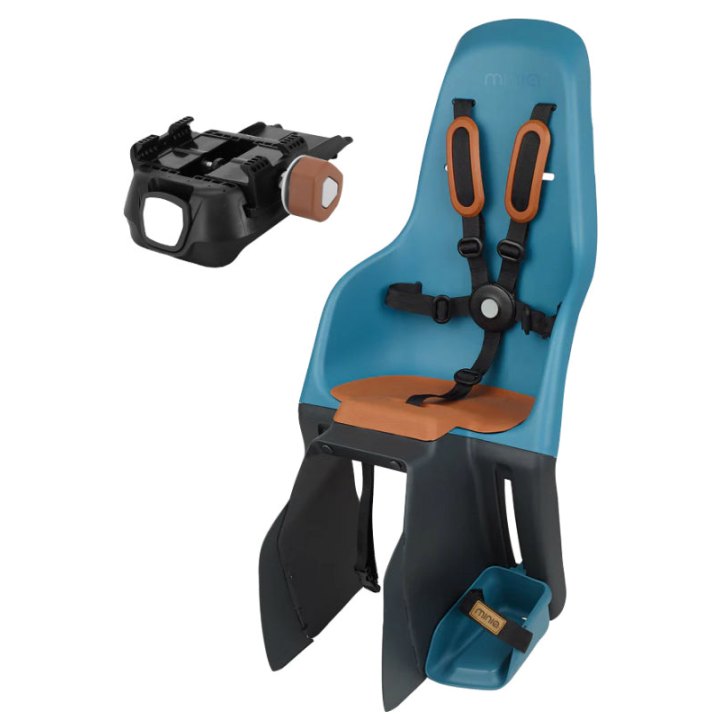 Porte Bebe-Siege Enfant Arrière Polisport A Fixer Sur Porte Bagage Fixation Etau Minia Bleu Neptune (9 A 22Kgs) Homologué En 14344 (Boite Carton Individuelle)