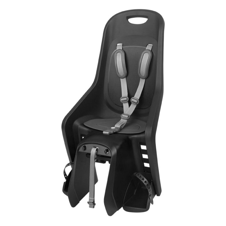 Porte Bebe-Siege Enfant Arrière Polisport A Fixer Sur Porte Bagage Fixation Etau Bubbly Maxi Mik Hd Noir Coussin Gris (9 A 22Kgs) Homologué En 14344 Compatible Systeme " Mik Hd " Uniquement