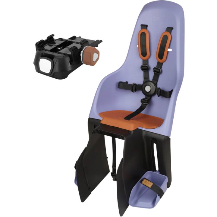 Porte Bebe-Siege Enfant Arrière Polisport A Fixer Sur Porte Bagage Fixation Etau Minia Violet (9 A 22Kgs) Homologué En 14344 (Boite Carton Individuelle)