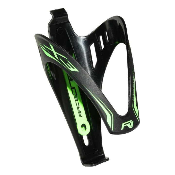 Porte Bidon Race One X3 Race Mat Noir-Deco Vert Fluo