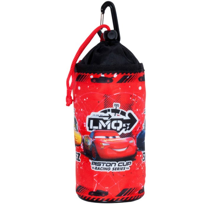 Porte Bidon Souple Enfant Disney Cars Rouge Avec Fixation Cintre Par Velcro