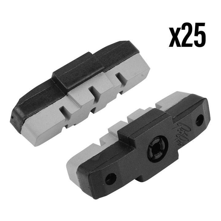 Porte Patin Frein City - VAE A Cartouche Elvedes Pour Magura Hs11-33 Sur Jante Aluminium 55 mm Gris (Boite De 25 Paires) -Gomme Resistante-