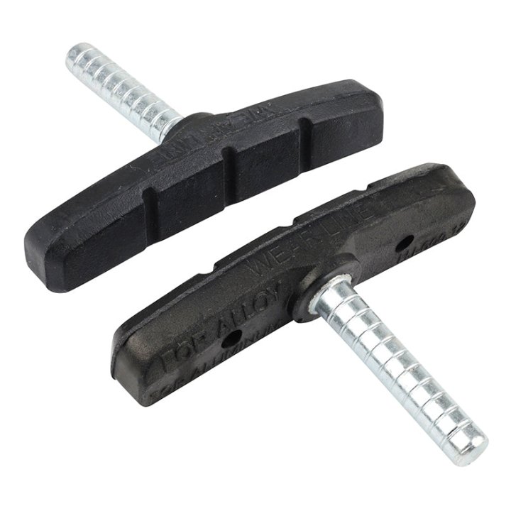 Porte Patin Frein VTT A Tige Symetrique Sunrace - Saccon 70 mm Noir (1 Paire)