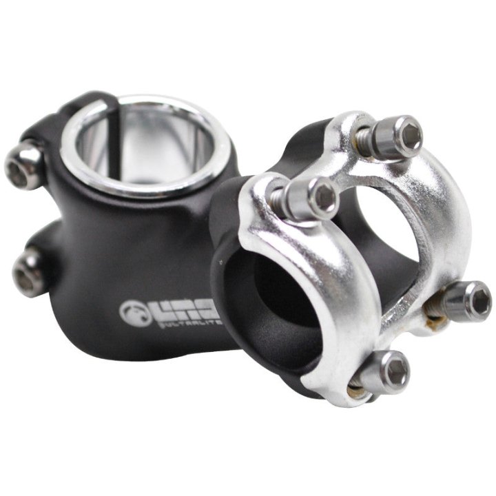 Potence Route-VTT Uno Alu Noir Capot Argent Releve 35° 25,4 L 60 mm Pour Potence 1" Et 1" 1-8
