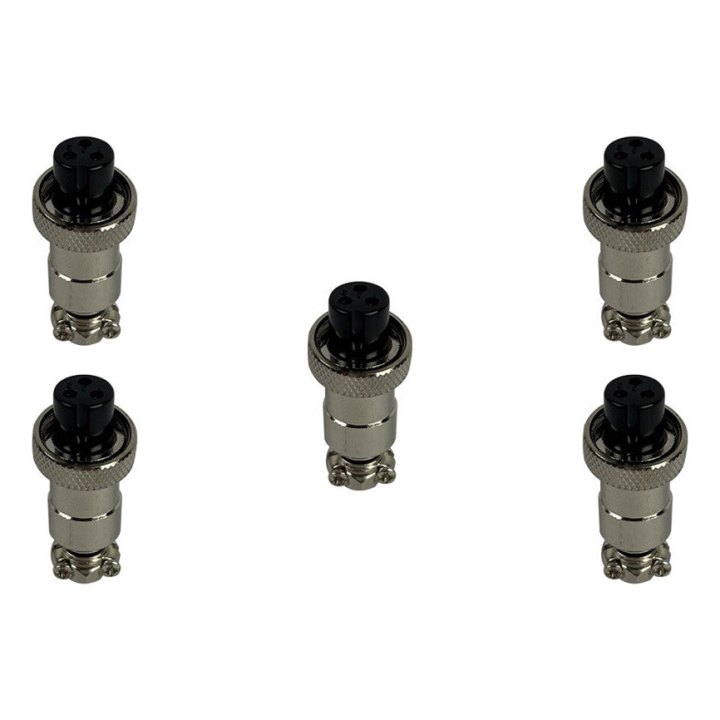 Prise GX12 3 pins femelle x5 pcs