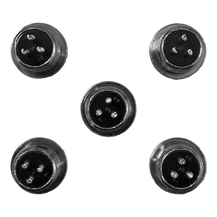 Prise GX12 3 pins mâle x5 pcs