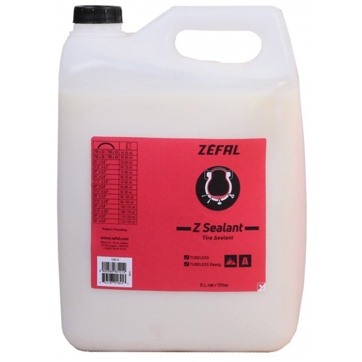 Preventif Anti-Crevaison Zefal Z-Sealant Tubeless-Tubetype (5L) Pour Atelier