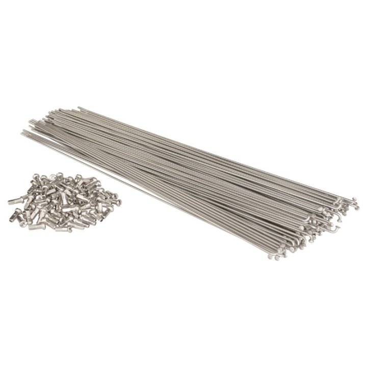 Rayon INOX Argent Velox Mach1 2 mm L 272 mm Tête Coudée Avec Écrou (Boite De 100)