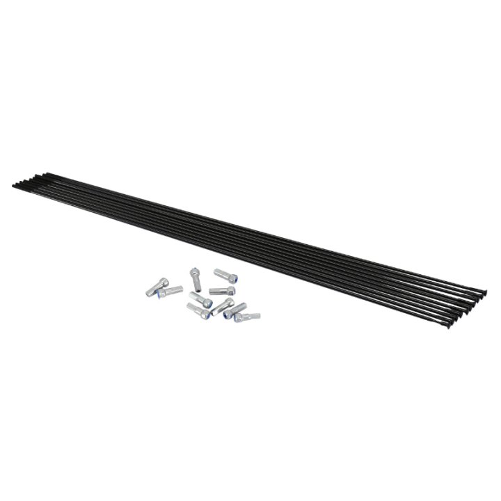 Rayon INOX Mavic Tête Droite Pour Roue Avant-Arrière Montage Cote Opppose Cassette Aksium 1 L 285 mm Avec Écrou (Boite De 10)