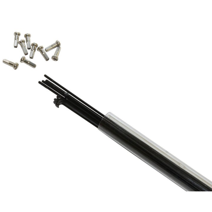 Rayon INOX Noir 2 mm L 290 mm Tête Coudée Avec Écrou (Tube De 10)