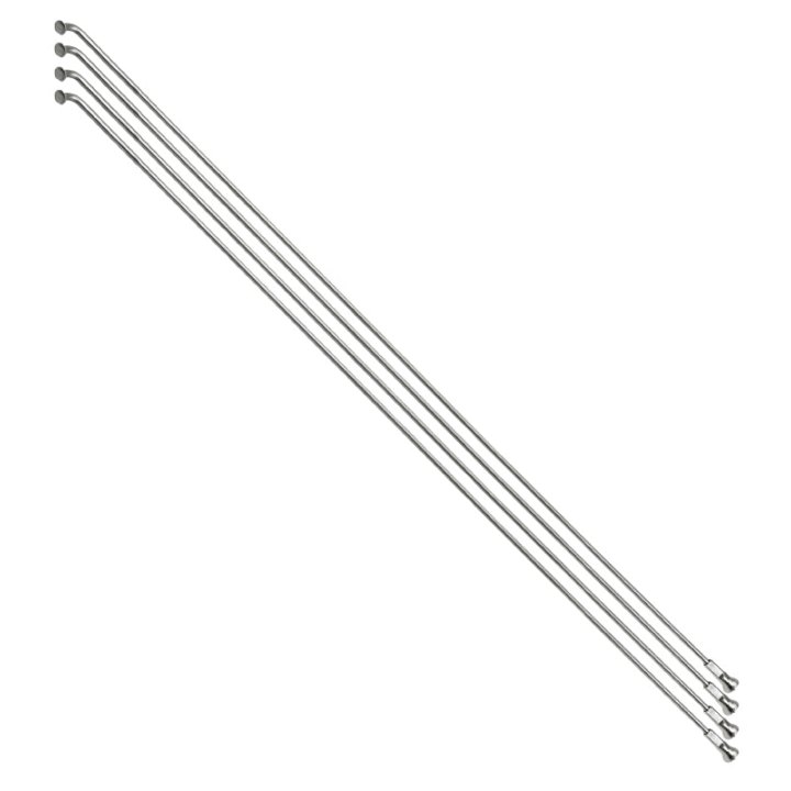 Rayon Renforcé INOX Argent 2,0 mm Avec Tête Coudée En 2,3 mm L 305 mm Avec Écrou (Vendu Par 4)