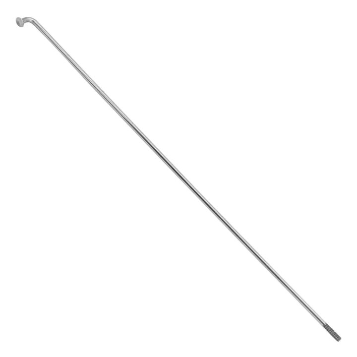 Rayon E-Bike INOX Argent 2.3 mm L 186 mm Tête Coudée (Vendu A L'Unite Sans Écrou) - Voir 185897 Pour Écrou