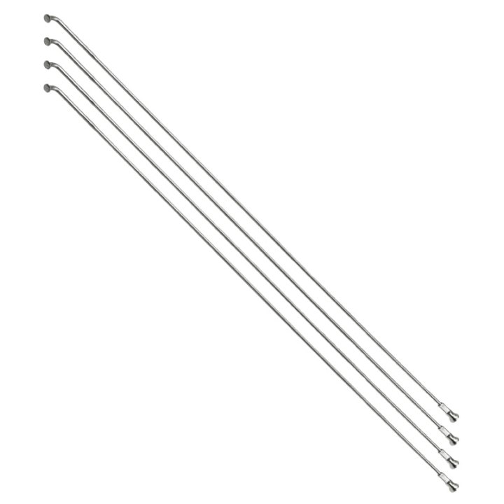 Rayon Renforcé INOX Argent 2,0 mm Avec Tête Coudée En 2,3 mm L 255 mm Avec Écrou (Vendu Par 4)