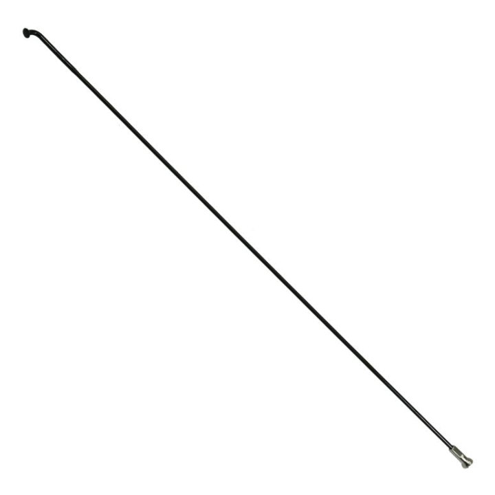 Rayon Renforcé INOX Noir 2,0 mm Avec Tête Coudée En 2,3 mm L 300 mm Sapim Avec Écrou (Vendu A L'Unite)