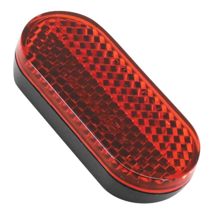 Réflecteur - Catadioptre Tige De Selle Rouge Adhesif - 50X22 (Vendu A L'Unite)