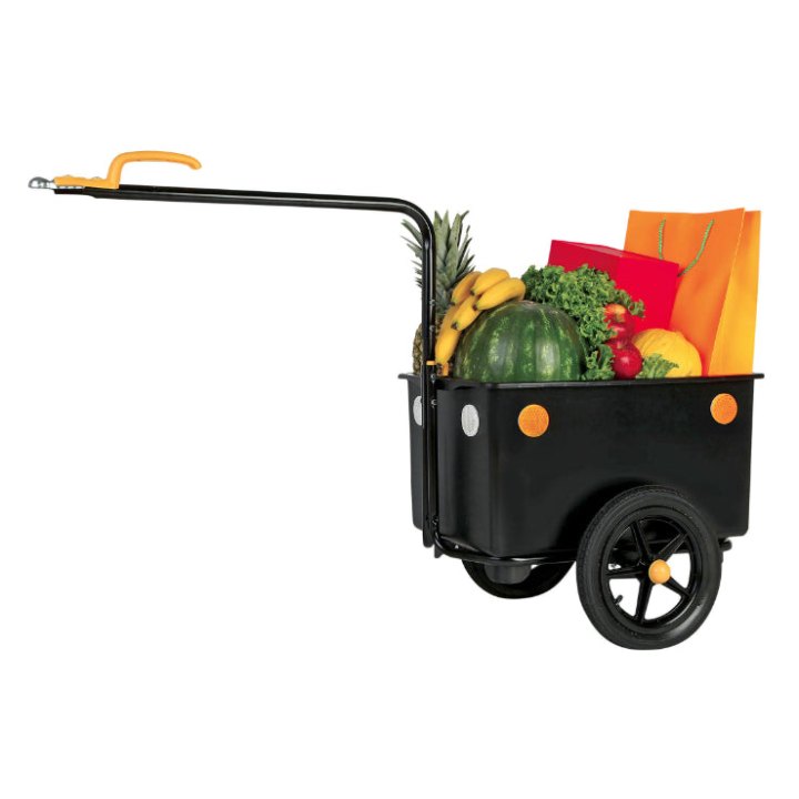 Remorque Vélo Utilitaire Maxitrailer 60L (Dimensions Interieures L 60 cm X L 40 cm X H 33 cm) Avec Roues Fixation Tige De Selle