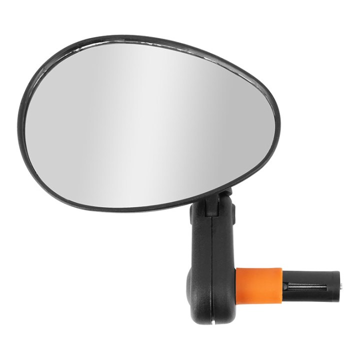 Rétroviseur Vélo Gauche Ou Droit Newton Oval Réglable Fixation Extremite Cintre (Miroir 11X7 cm)