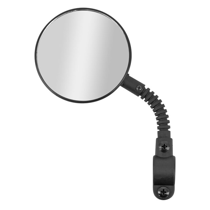 Rétroviseur Vélo - Trottinette Gauche Ou Droit Newton Rond Fixation (Réglable 3 Positions) (Miroir Diam 8 cm)