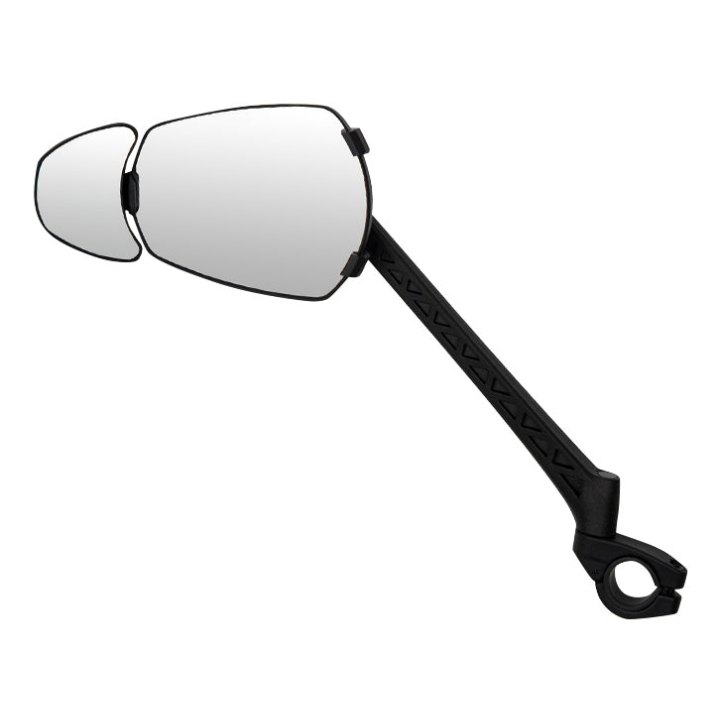 Rétroviseur Vélo Gauche Zefal Espion E100 Cargo Rabattable Fixation Sur Cintre Collier (Miroir 80 Cm2) 280X210X80 mm