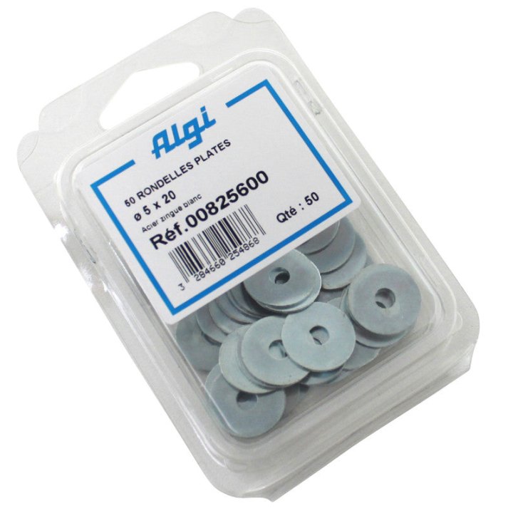 Rondelle Plate Acier Diam 5X22 (Blister De 50) (00825600) -Algi-