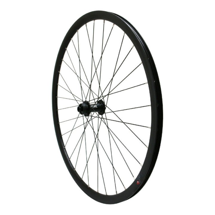Roue Gravel - Route Disque 700 Pulse 19 Avant Moyeu Roulement Centerlock Noir Tubeless Ready Axe Traversant 12-100 mm Jante 19C 32 Rayons Acier Noir