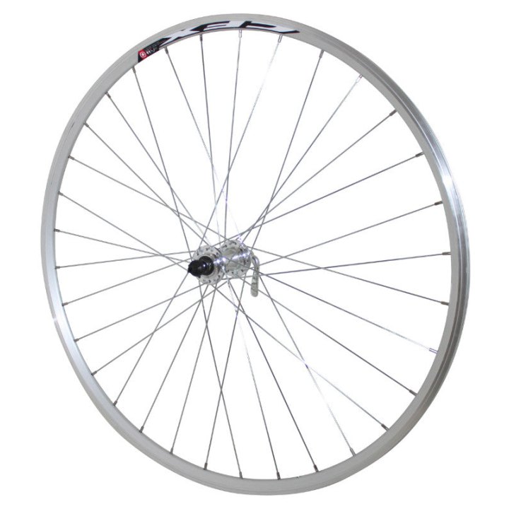 Roue Route Patin Blocage 700 Elan Cfx Argent Avant Moyeu Alu 32 Rayons Galva Jante 13C