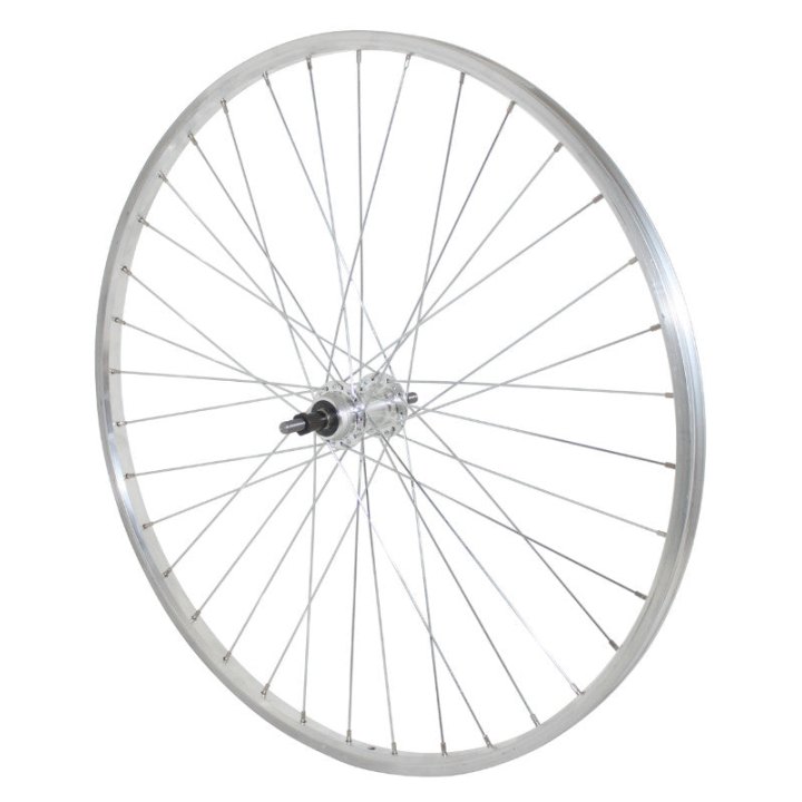 Roue City Patin 650X30A (26X1 3-8) Arrière Jante Et Moyeu Alu Axe Plein Roue Libre 7-6-5V (35-590) (Vendu Avec Écrou 10X100) Jante 21C