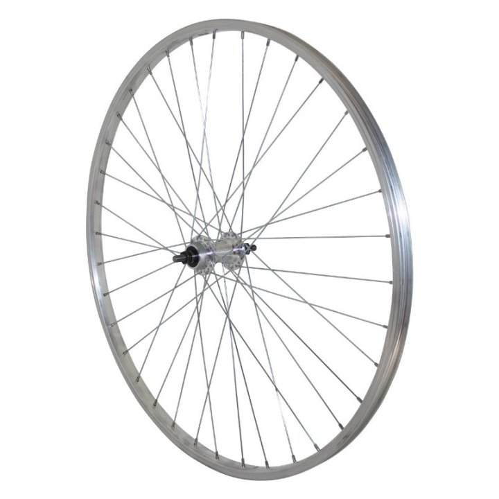 Roue VTC - City Patin 700 X 28 - 35 Arrière Jante Et Moyeu Alu Axe Plein Roue Libre 1V (Vendu Avec Écrou 10X100) Jante 19C