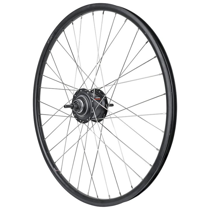 Roue City Disque Arrière 26" Moyeu Nexus 7V Centerlock Noir Jante 19C 36 Rayons