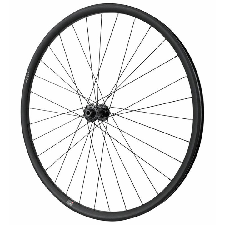 Roue Gravel - Route Disque 700 Pulse 23 Double Paroi Avant Moyeu Shimano Rs470 Grx Centerlock Tubeless Ready Axe Traversant 12-100 Noir Jante 23C 32 Rayons -Poids Max 150 Kg-