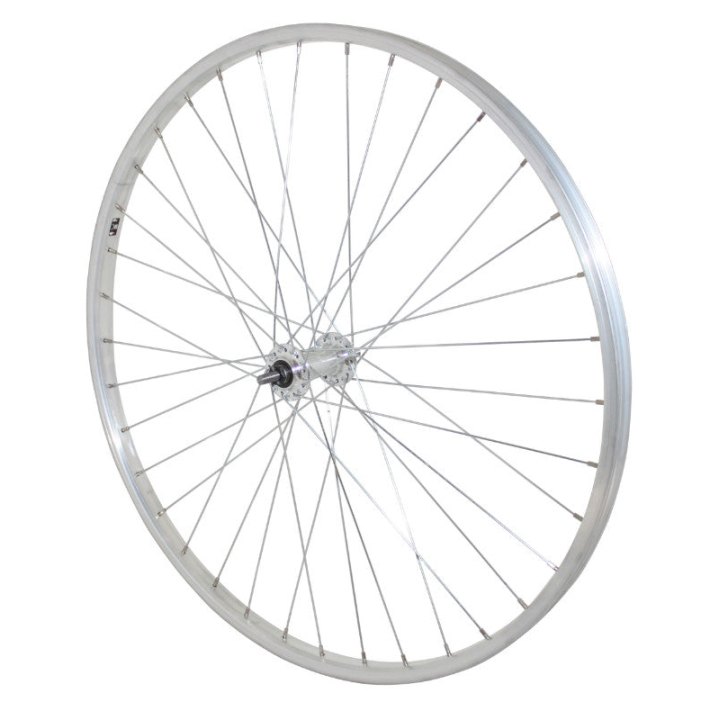 Roue City Patin 650X35B Avant Jante Et Moyeu Alu Axe Plein (35-584) (Vendu Avec Écrou 9X100) Jante 21C