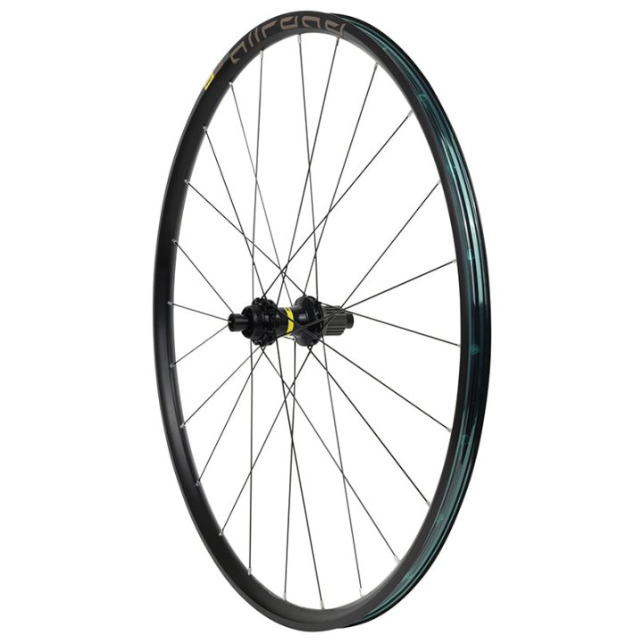 Roue Gravel Disque 700 Mavic Allroad Arrière Cassette Shimano Microspline 12V Centerlock Tubeless Ready Axe Traversant 12-142 Noir Jante 622-23 (Offre Spéciale)