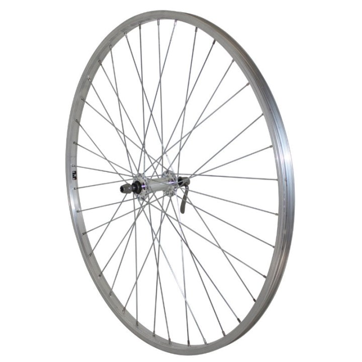 Roue VTC Patin Blocage 700 X 35 - 28" Alu Avant Moyeu Alu 36 Rayons Jante 21C