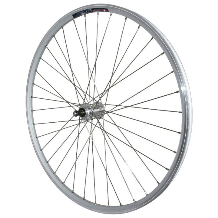 Roue VTC Patin Blocage 700 X 35 - 28" M260 Arrière Renforcé Moyeu Miche Magnum Argent Roue Libre 6-7V Spécial Loueur Jante 19C 36 Rayons INOX -Poids Max 130 Kg-