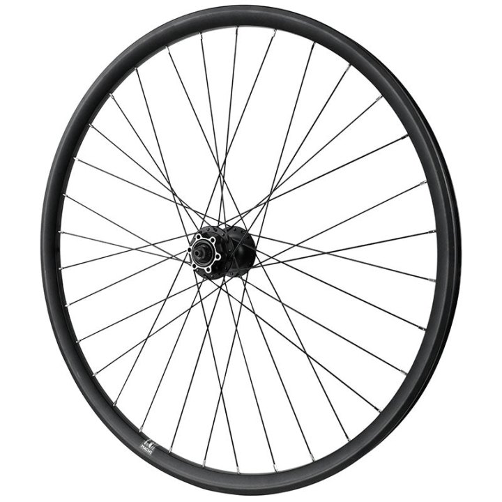 Roue Gravel - Route Disque Blocage 700 Pulse 23 Double Paroi Avant Moyeu Shimano Deore M475 Disque 6 Trous Tubeless Ready Noir Jante 23C 32 Rayons -Poids Max 150 Kg-