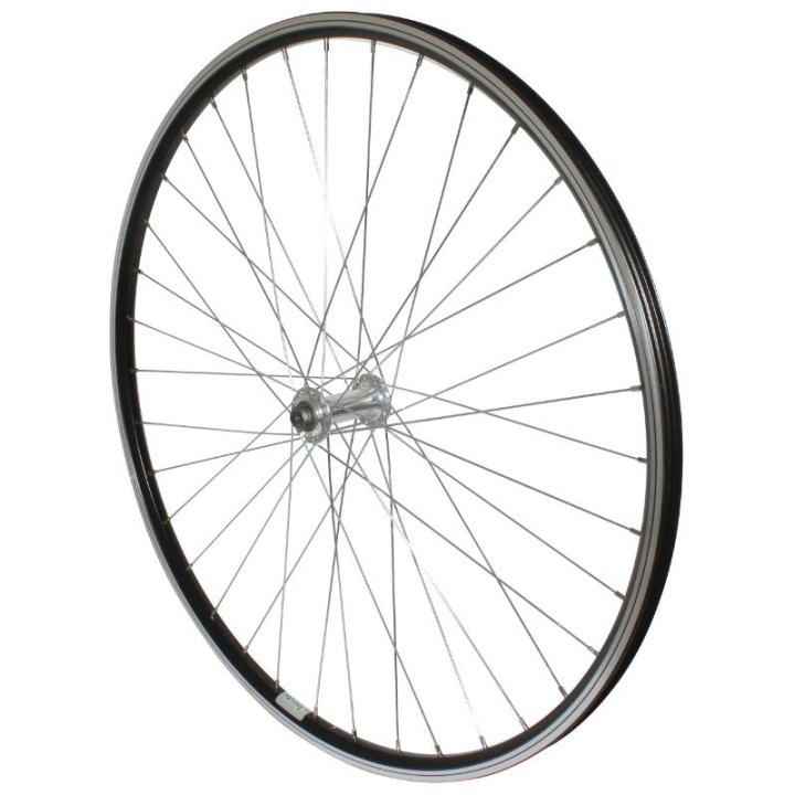 Roue VTC Patin Blocage 700 X 35 - 28" P2R Avant Alu Noir Double Paroi Moyeu Alu 622-19