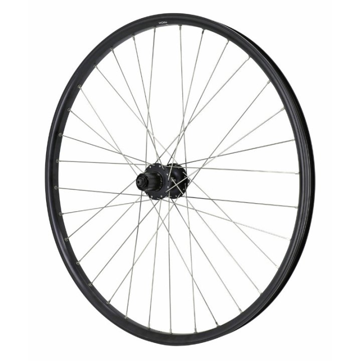 Roue VTT - Cargo - VAE - E-Bike - Longtail Disque Blocage 27.5" Velox Kargo L Arrière Noir Moyeu Shimano Deore M475 Disque 6 Trous Cassette 11-10-9-8V Jante 25C 32 Rayons INOX -Poids Max 225 Kg-