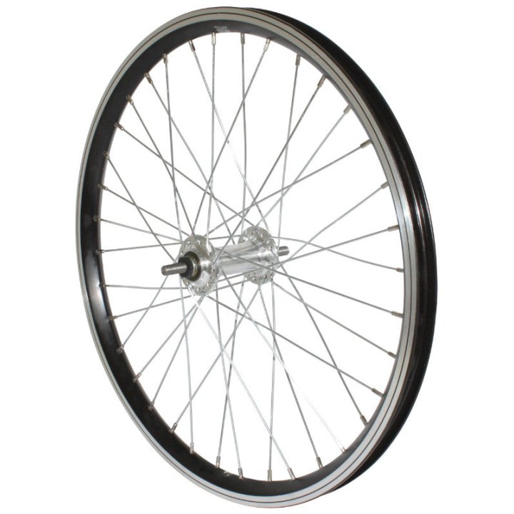 Roue Remorque Vélo 20 X 1.75 Alu Mx Alu Axe Plein 9X100 Noir
