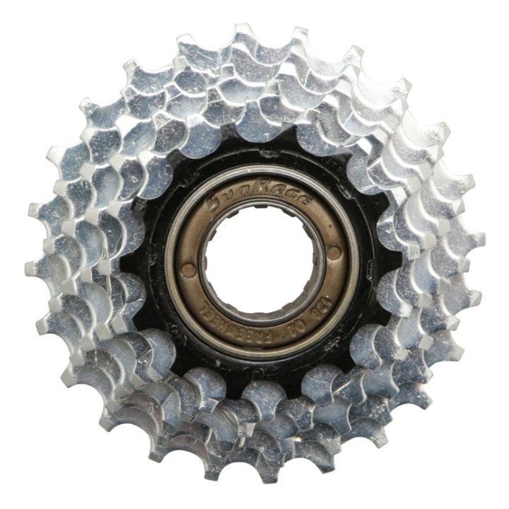 Roue Libre 6V. Sunrace 14-24 Argent-Noir Indexee (En Boite)