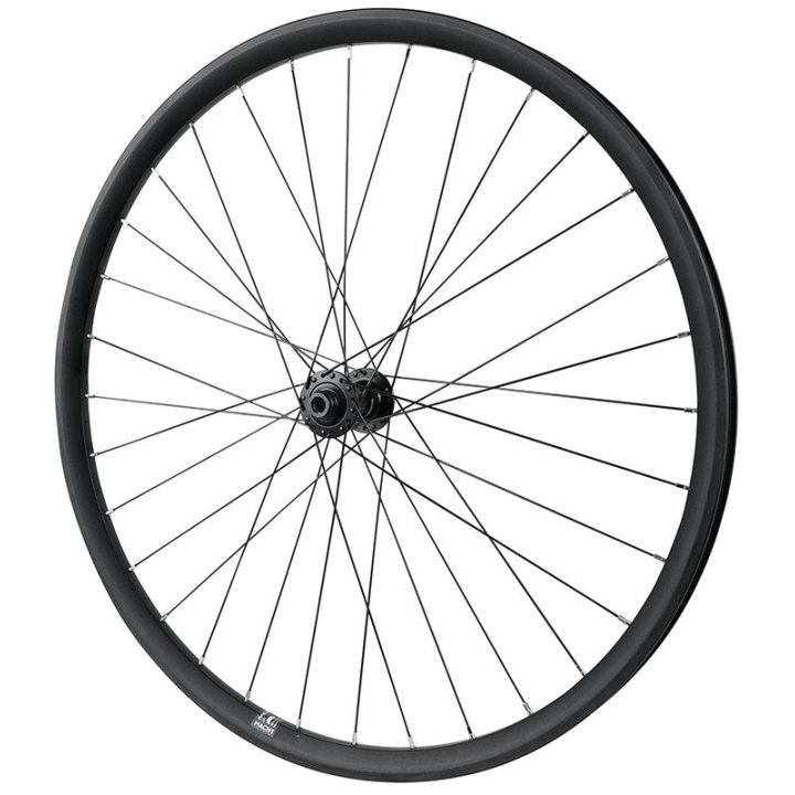 Roue VTT Disque 27.5" Avant Moyeu Shimano Rs470 Grx Centerlock Tubeless Ready Axe Traversant 12-100 Noir Jante 23C 32 Rayons -Poids Max 150 Kg-