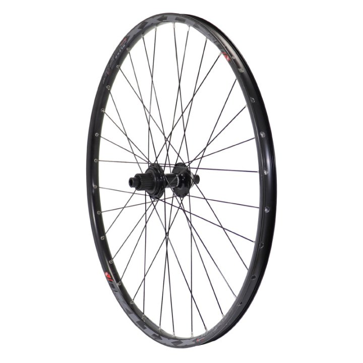 Roue VTT Disque 29" Klixx Boost Tubeless Ready Arrière Noir Moyeu Centerlock Shimano Mt510 12V Microspline Axe Traversant 12-148 - Jante 23C 32 Rayons All Mountain
