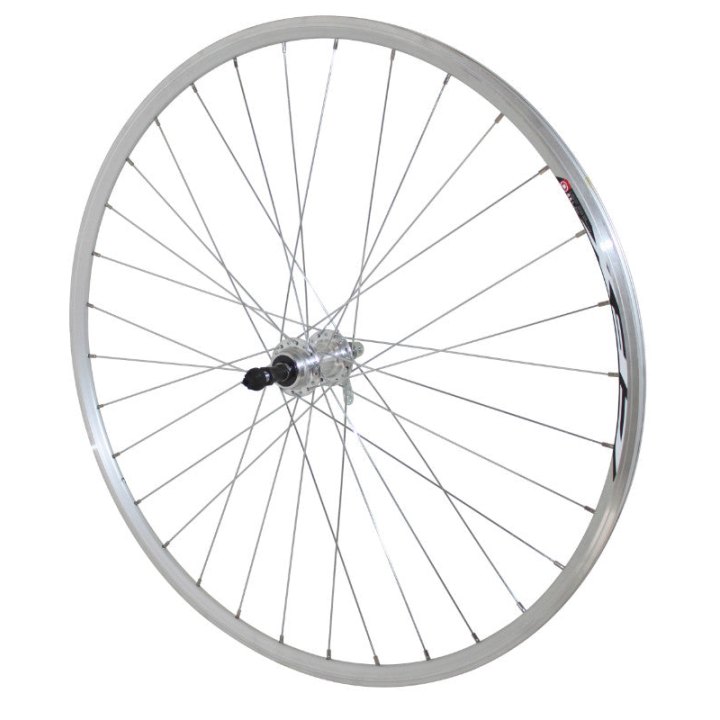 Roue Route Patin Blocage 700 Elan Cfx Argent Arrière Moyeu Alu Roue Libre 7-6-5V 32 Rayons Galva Jante 13C