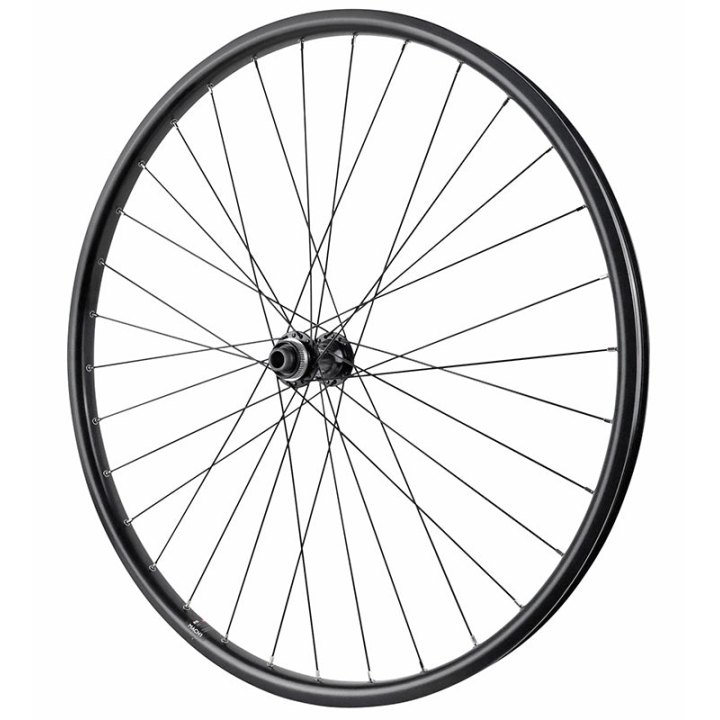 Roue VTC - VAE Disque 700 X 35 Double Paroi Avant Moyeu Shimano Tc500 Centerlock Tubeless Ready Axe Traversant 15-100 Noir Jante 23C 32 Rayons -Poids Max 180 Kg-
