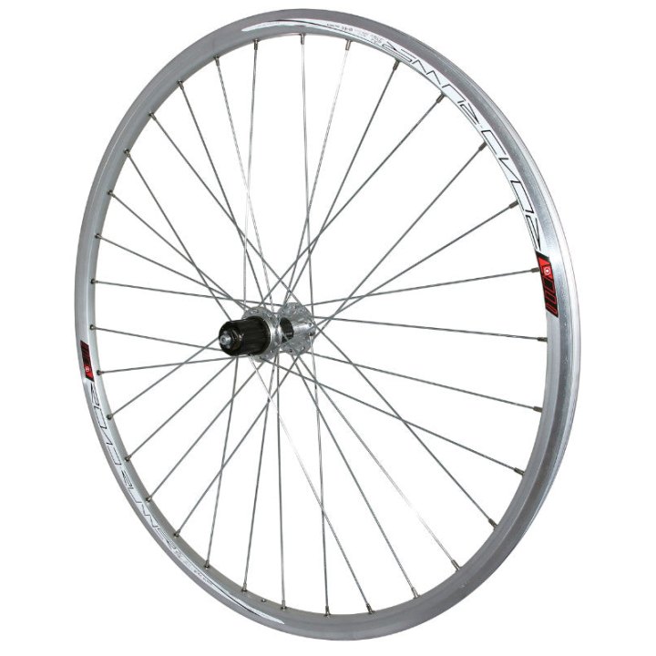Roue Route Patin Blocage 700 Road Runner Arrière Argent Moyeu Velox Cassette Type Shimano 11-10-9V 32 Rayons Galva Jante 15C