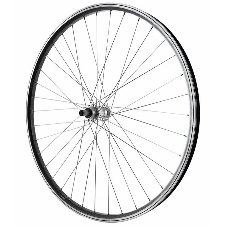 Roue VTC - VAE Patin Blocage 700 - 28" Alu Arrière Moyeu Alu Roue Libre 7-6-5V 36 Rayons Jante 21C -Poids Max 180 Kg-