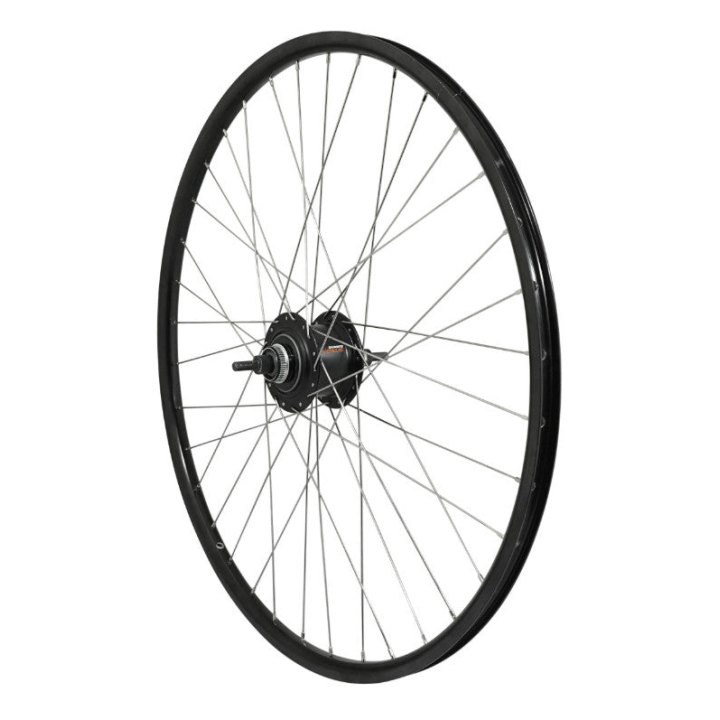 Roue VTC 700 X 35 - 28" Er20 Arrière Noir Double Paroi Moyeu Nexus Inter 7V Disque Centerlock 36 Rayons INOX(Sg-C3001-7D) Jante 622-19