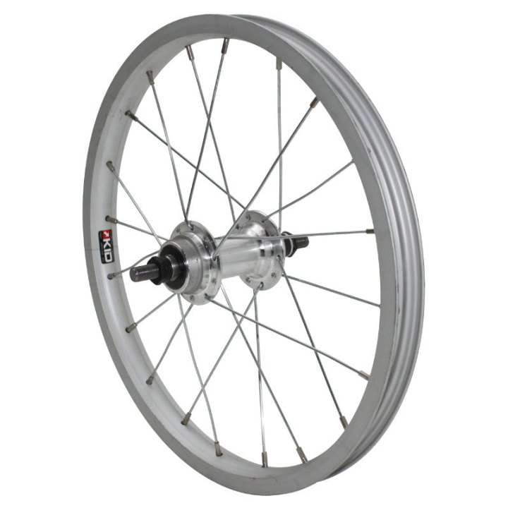 Roue VTT Patin 16" Arrière 16X1,75 Alu Moyeu Acier Axe Plein Roue Libre 1V (Vendu Sans Écrou 9X100)