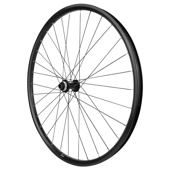 Roue VTC - Cargo - VAE - E-Bike - Longtail Centerlock Axe Traversant 700 X 35 - 28" Kargo L Moyeu Shimano Deore M475 Avant Noir (Renforcé) Jante 25C 32 Rayons Acier -Poids Max 225 Kg-